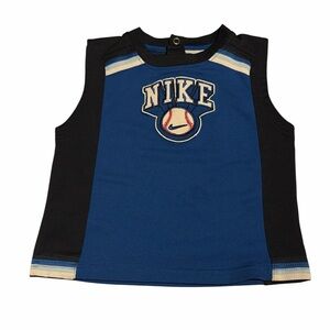 Vintage Nike Kids Blue Baseball Sleeveless Jersey Size 24months